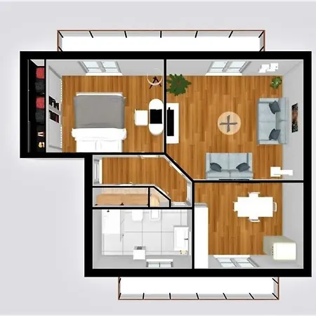 B042-functional With Balcony Suquet شقة كان